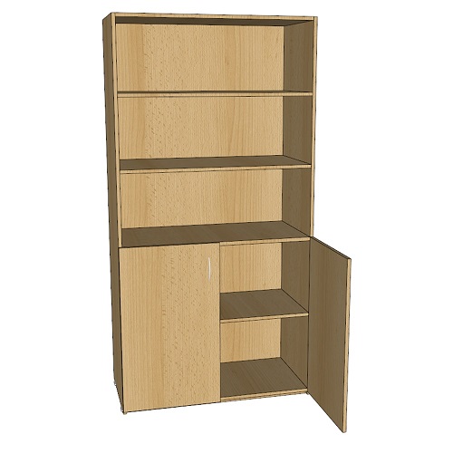 Шкаф для книг полуоткрытый Арт.03  800x450x1800
